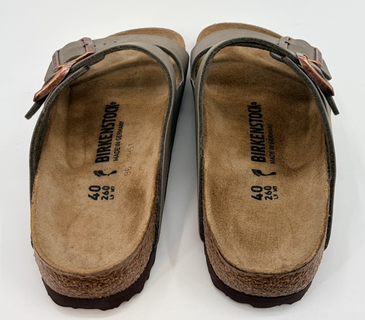 Birkenstock Arizona Stone Gray Suede Sandals Women’s EU 40 US 9 Made in Germany