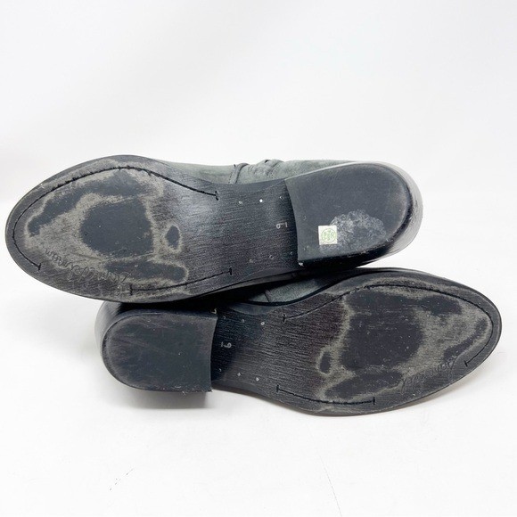 SAM EDELMAN GRAY SUEDE LOW TOP SIDE ZIP PETTY BOOTIES BOOTS WOMENS SZ 9
