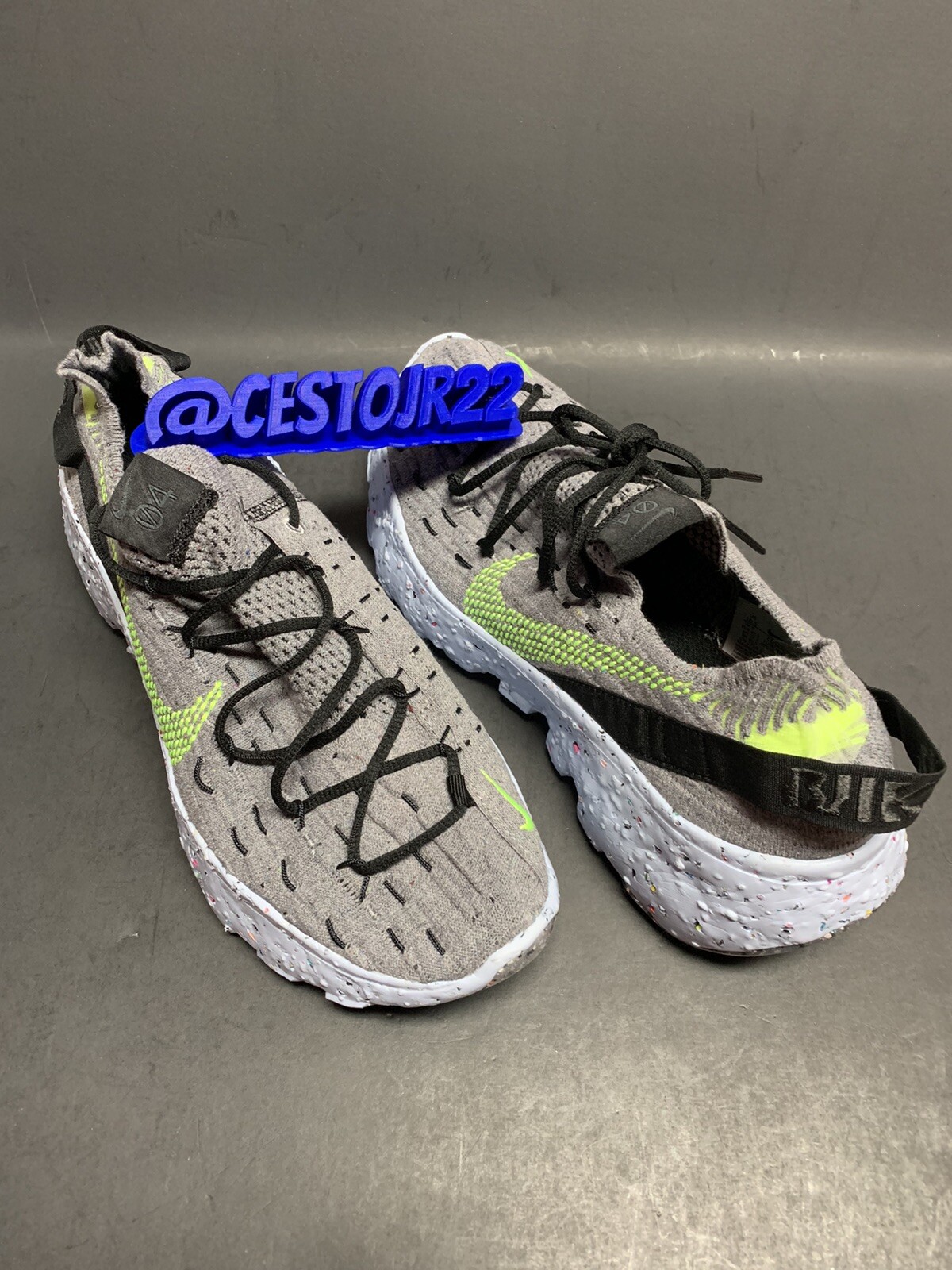 WMNS NIKE SPACE HIPPIE 04 [CD3476 001] GREY VOLT TRASH MAX AIR ZOOM SZ 10.5