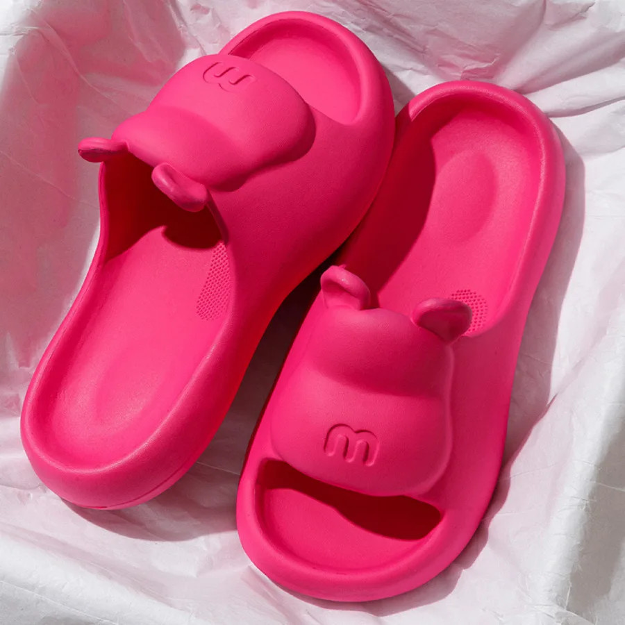 Cute Home Slippers Cloud Woman Bear Summer Beach Slides Indoor Soft Sole Non Sli