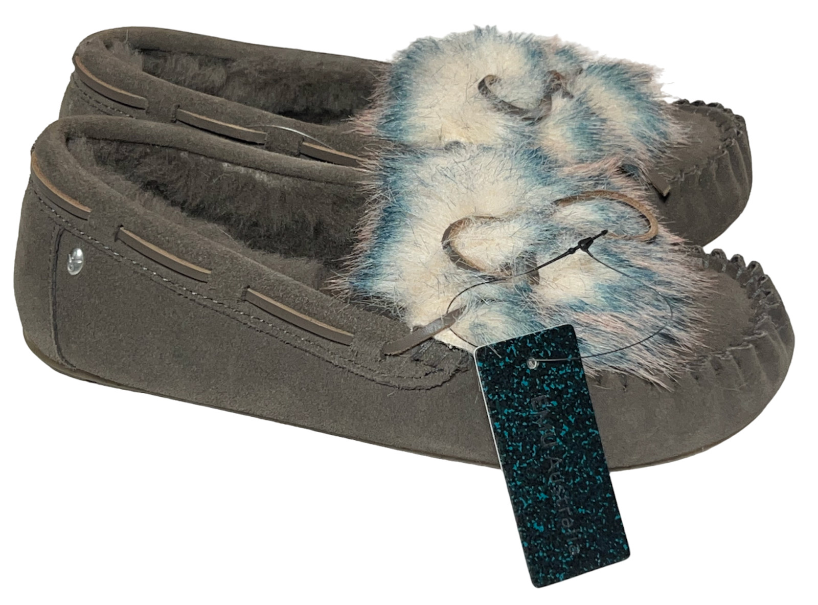 NEW EMU AUSTRALIA x ANTHROPOLOGIE GRAY LAVA AMITY MOCCASINS SLIPPERS SHOES 7
