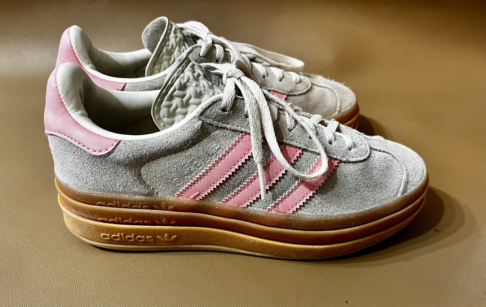 Adidas Gazelle Bold Women’s kids Size 3.6 Pink Sneakers