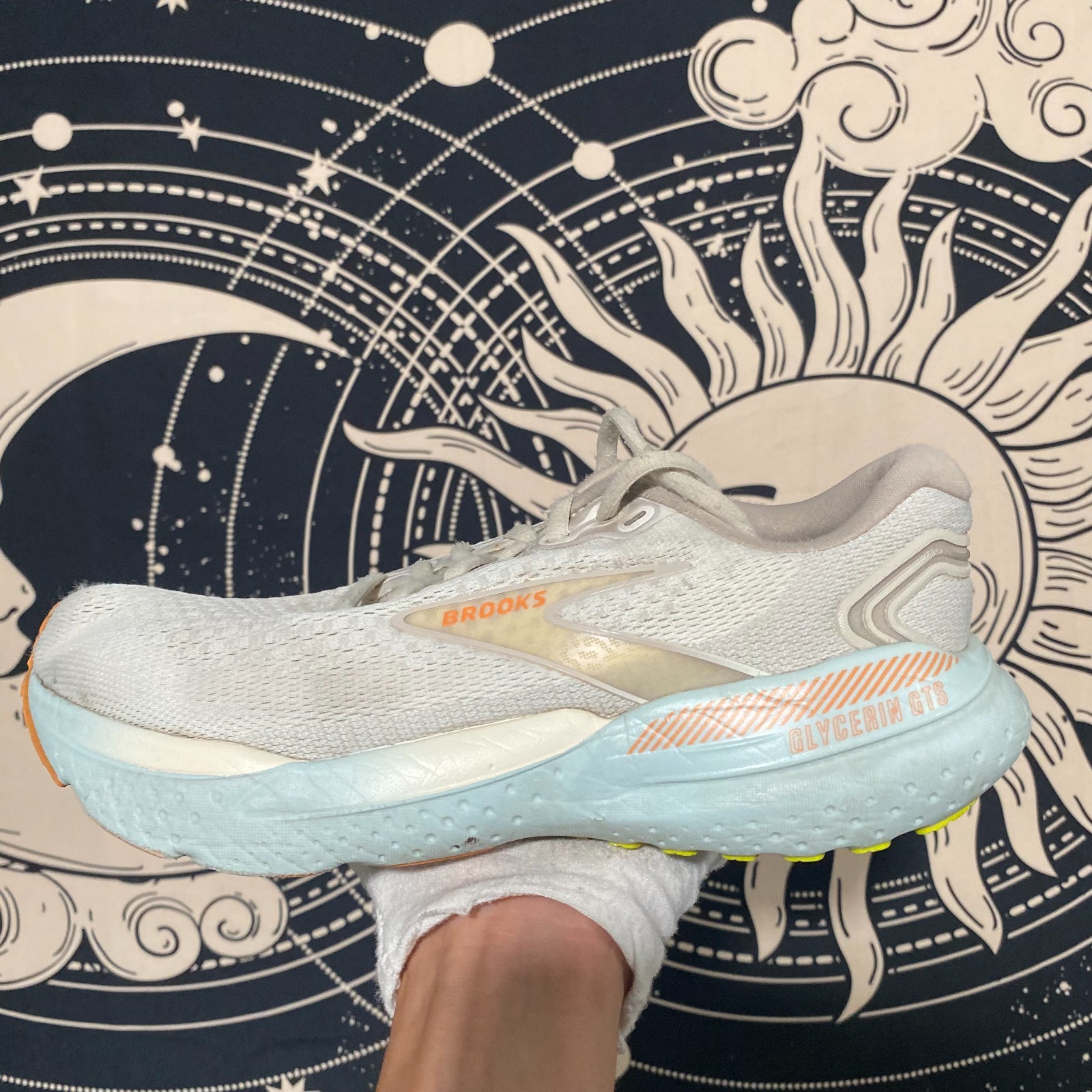 Brooks Glycerin GTS 21 1204091B195 Athletic Sneaker Women’s 7B Gray Mesh Running