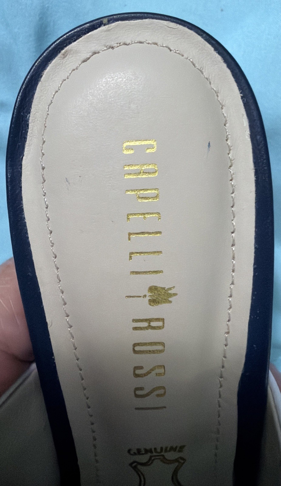 Capelli Rossi Brazil Women’s Size 37 (US 7.5) Navy Red White Slide Sandals NWT