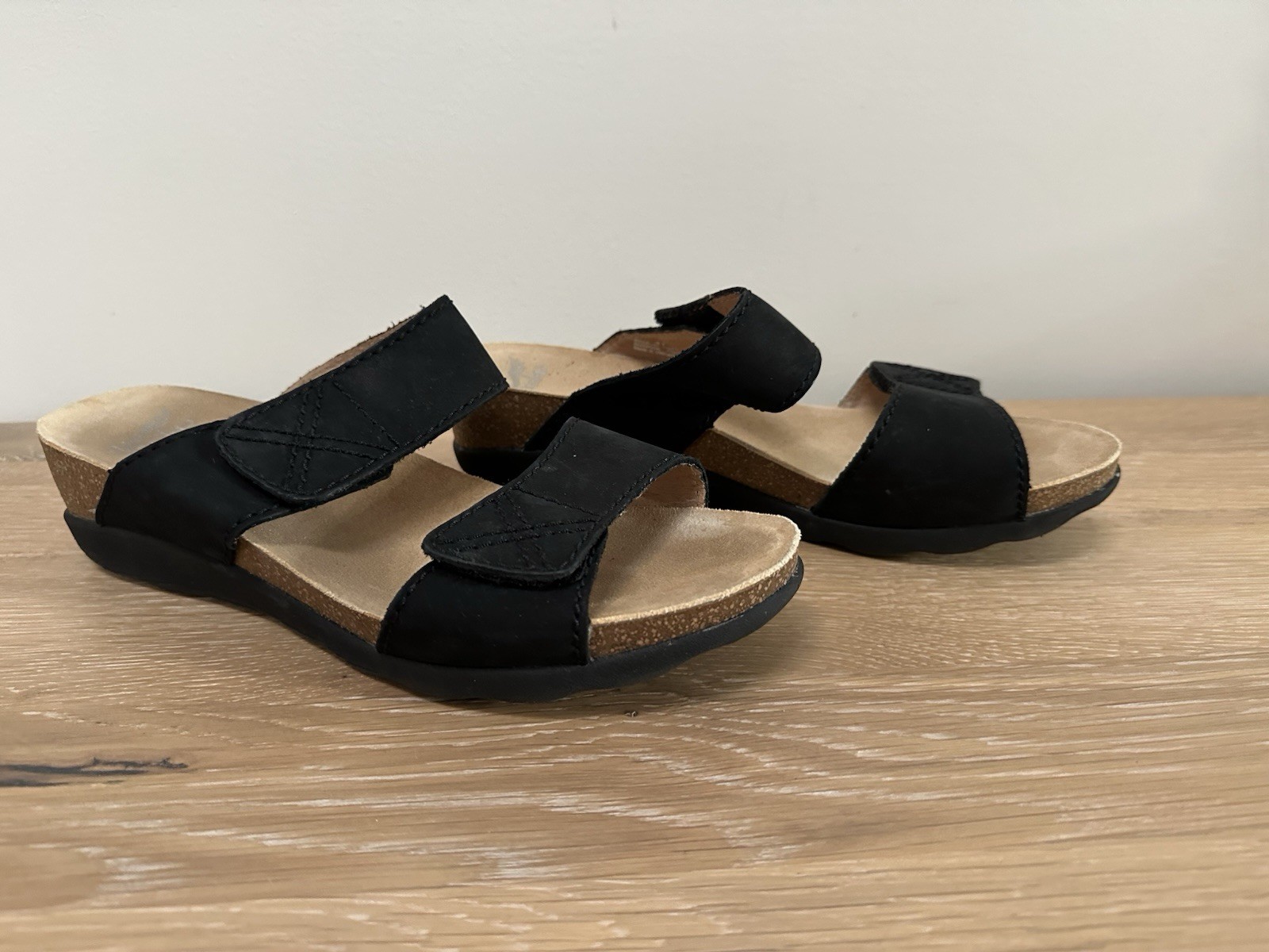 Dansko Maddy Women’s Size EU 41 US 10-10.5 Sandals Leather Black Comfort Wedge