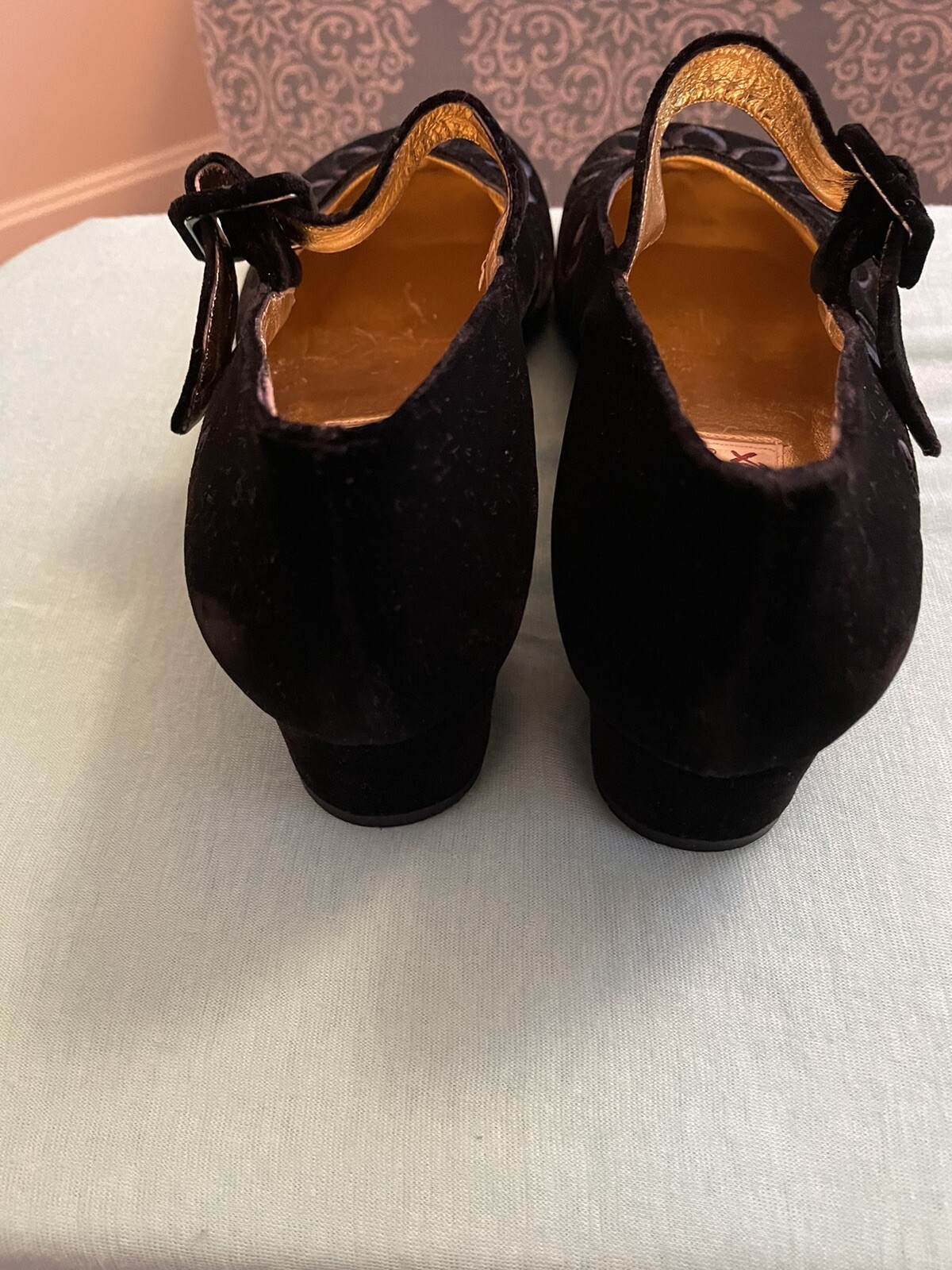 Peter Fox Black Suede Maryjanes size 9.5