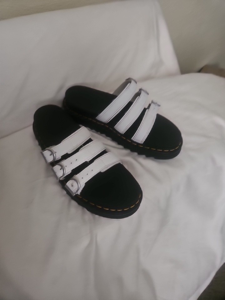 Dr. Martens Black and White Sandals size 11 BNWOT see all photos
