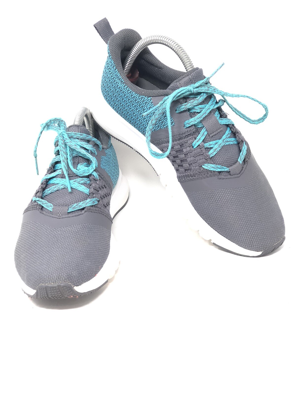Reebok Womens REEBOK PRINT LITE RUSH, ASH GREY/SOLID TEAL/WHITE Sneaker size 8