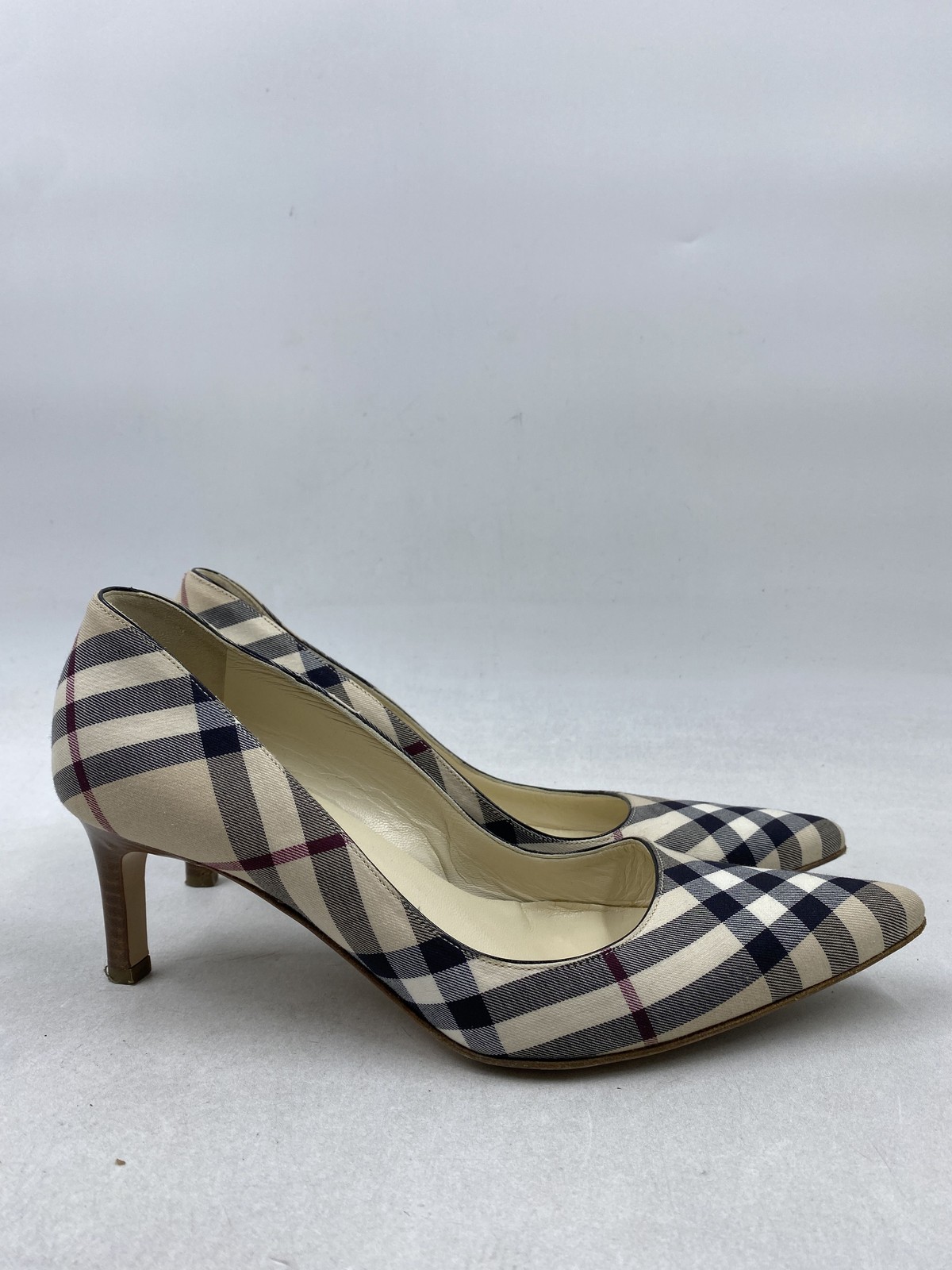 Burberry Check Dame Beige Pumps W 6