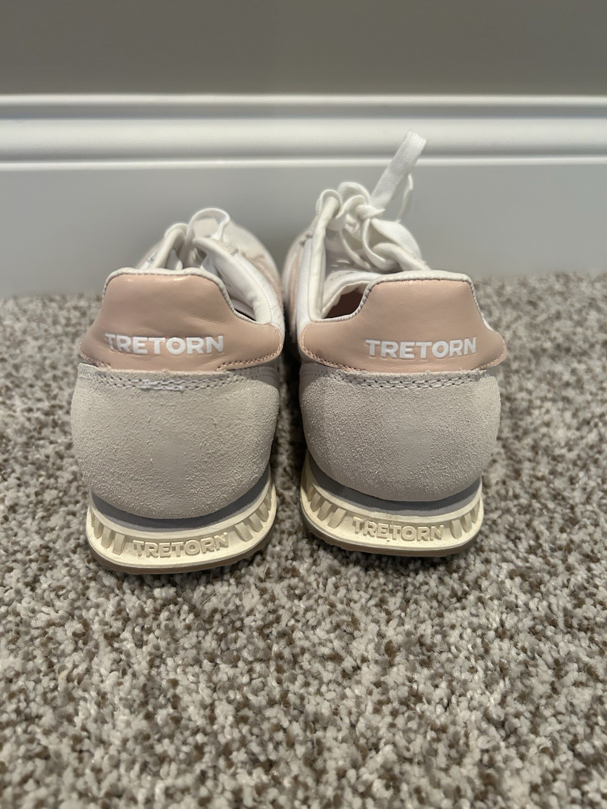 Tretorn Hailey Shoes Womens Size 9M Pink Leather Memory Foam Sneakers 1880382