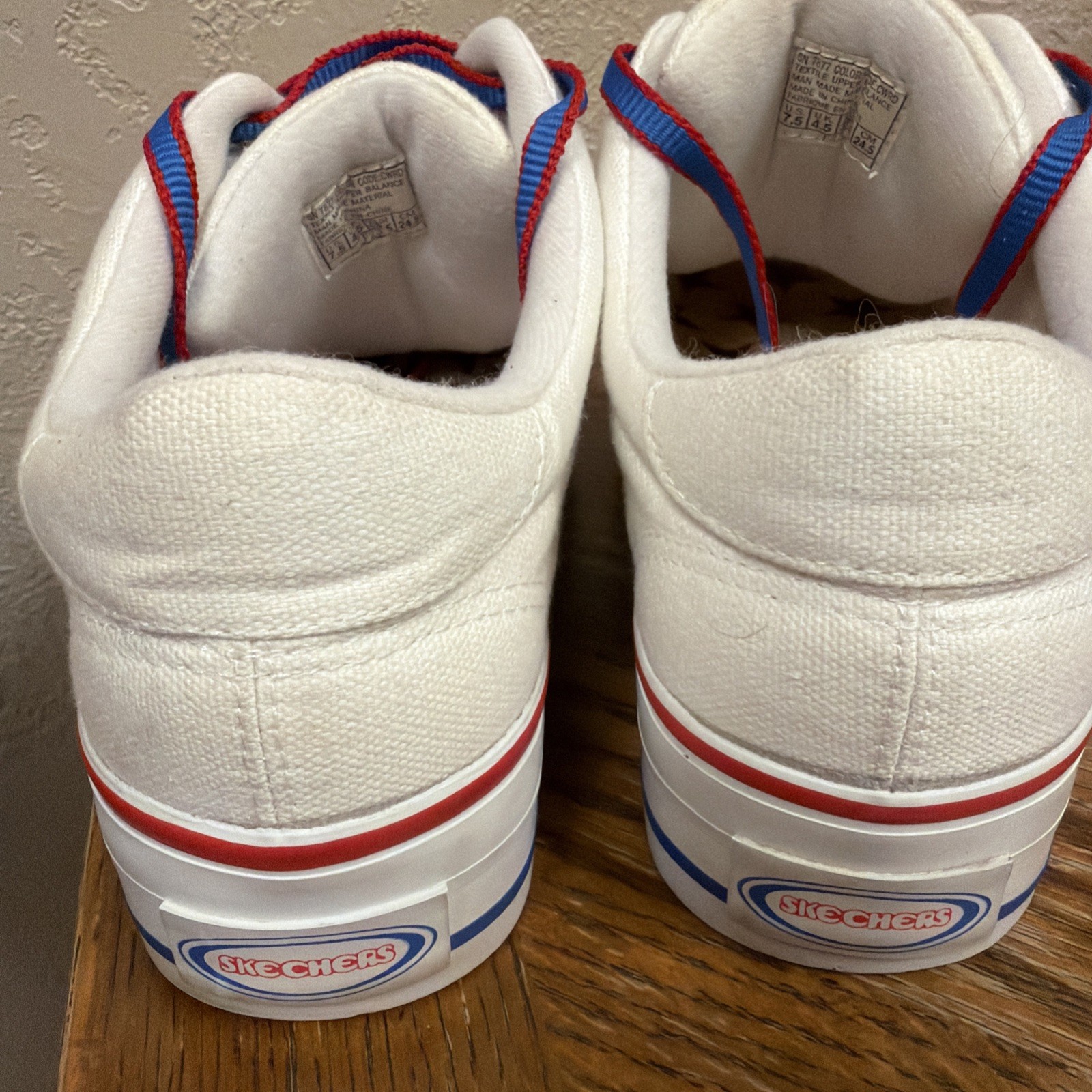 VTG 90s Skechers Platform Sneakers USA Flag Theme Rhinestone Women’s 7.5 1.5”