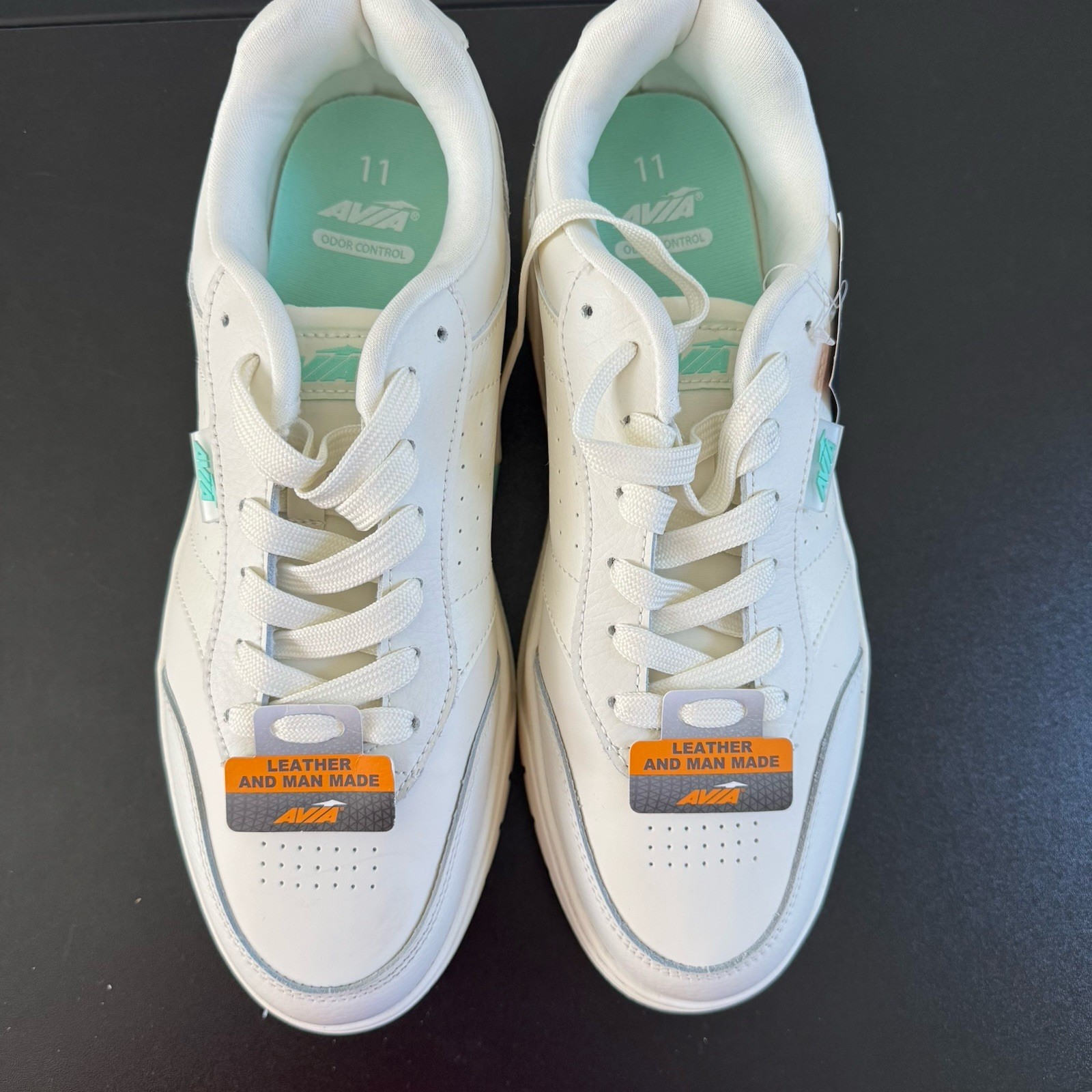Avia Mint Platform Court Sneaker Women’s Court Sock Leather & Man Made SZ 11 N