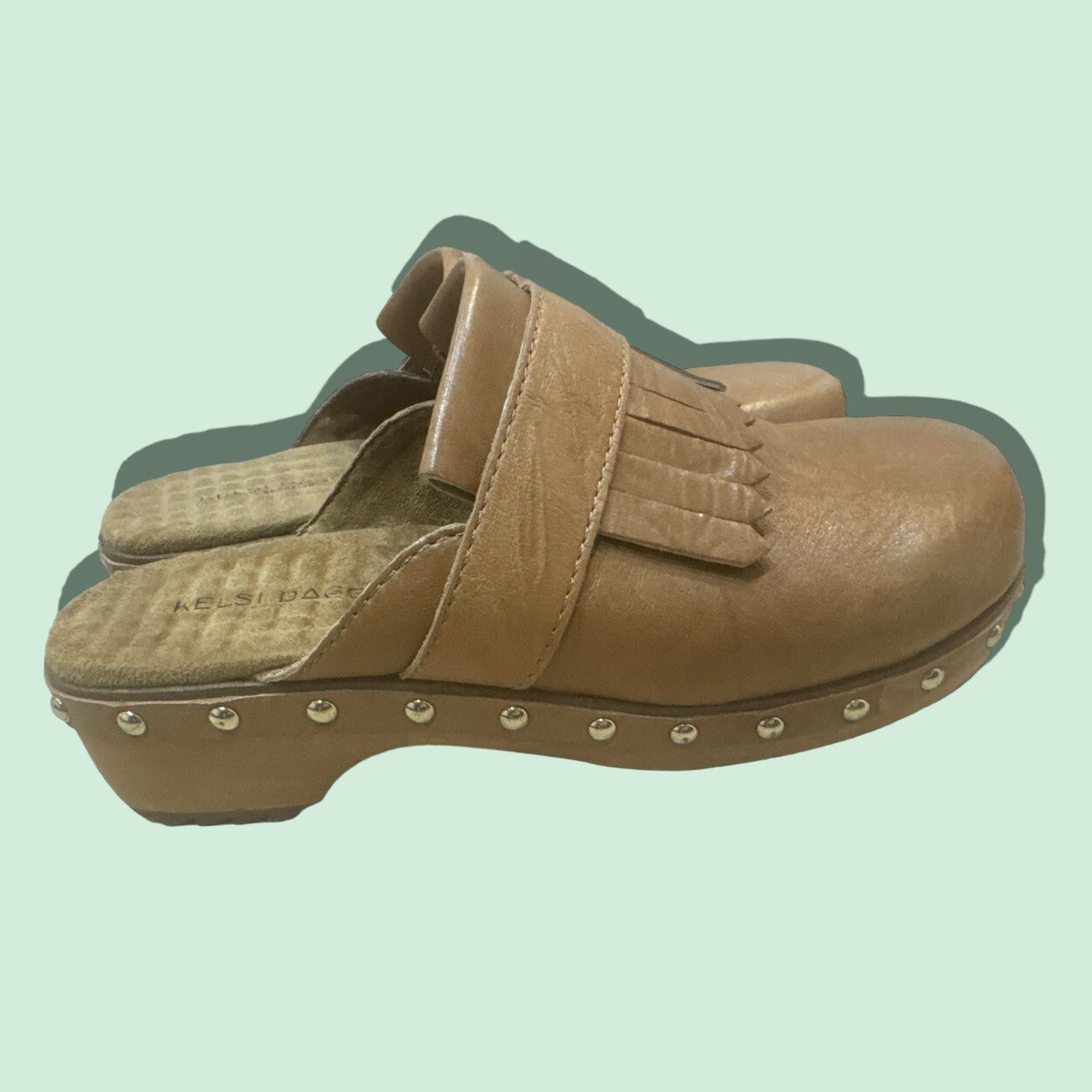 Kelsi Dagger Brooklyn Women’s Hobby Clog, Women’s Size 7, Clogs, Brown, Leather
