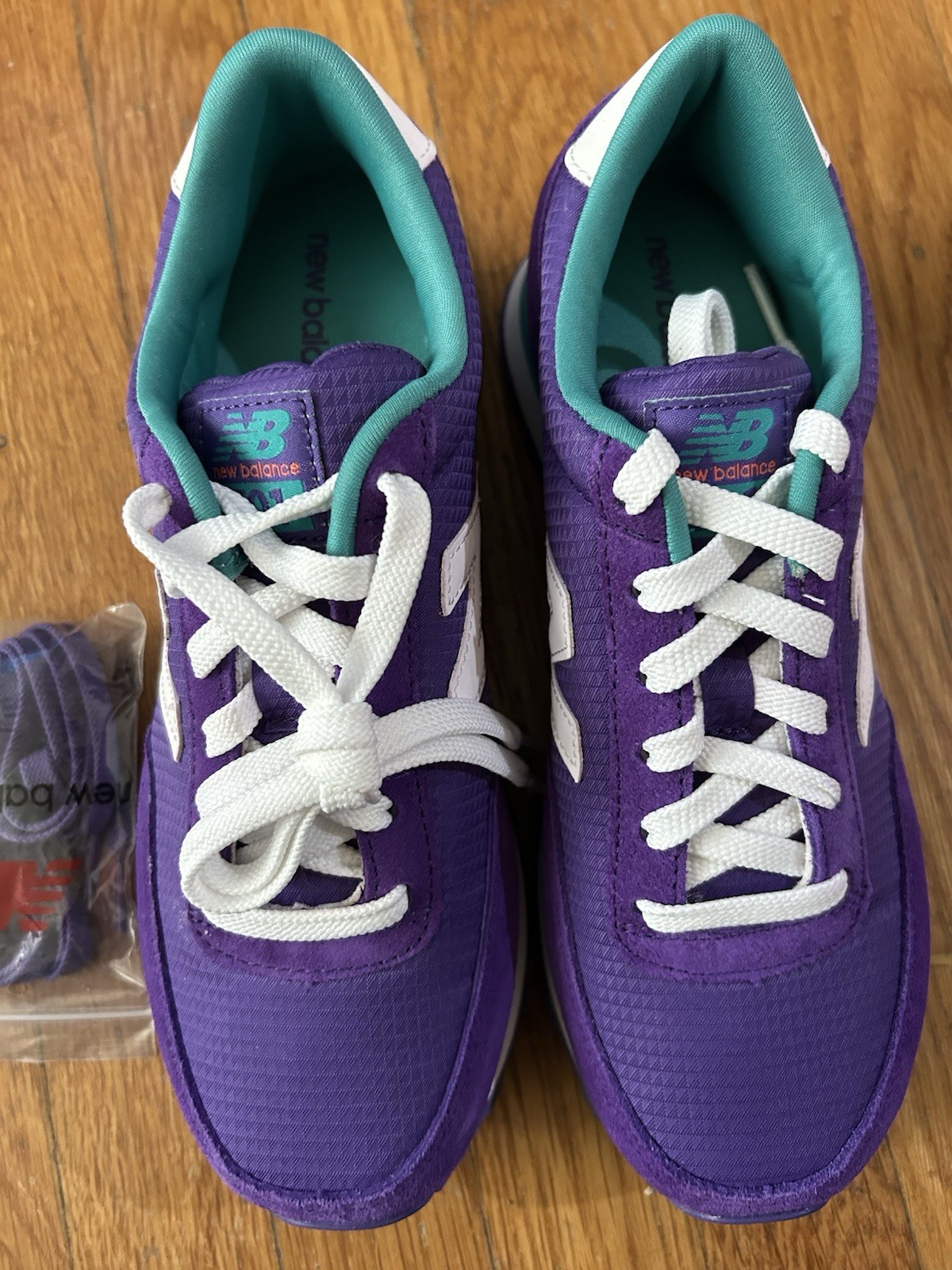 New Balance 501 Women’s Low Top Lace-Up Sneakers Purple/White/Teal Size 6.5
