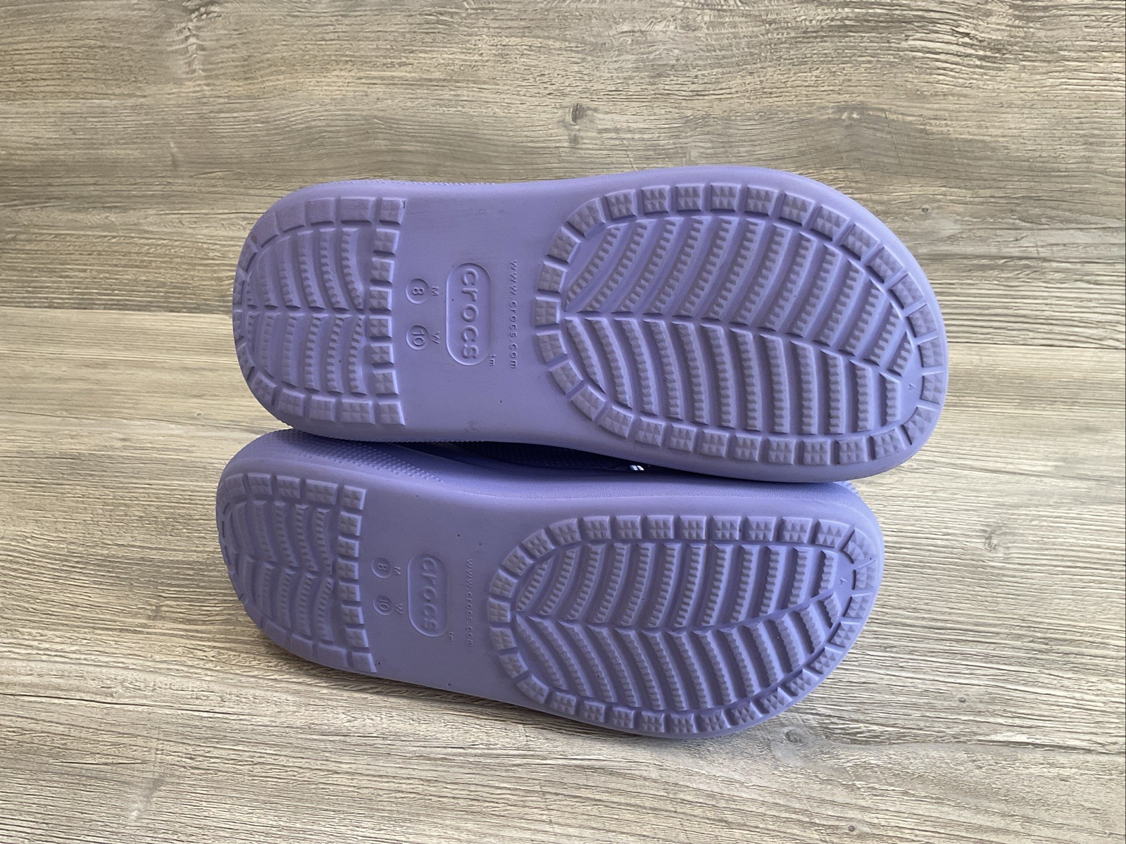 Crocs Womens Classic Crush Platform Chunky Purple lavender Clog 207521 Size 10