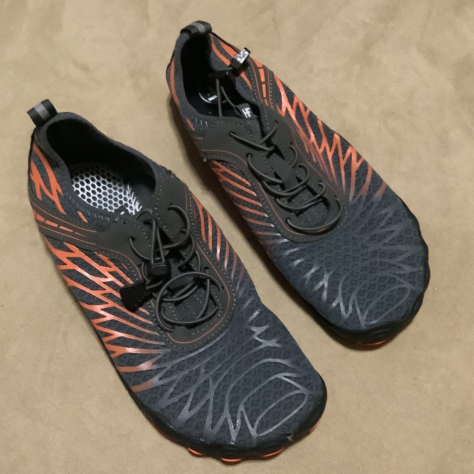 Hike Footwear HF Lorax Pro Gray Orange Non Slip Barefoot Shoe Womens 10/10.5