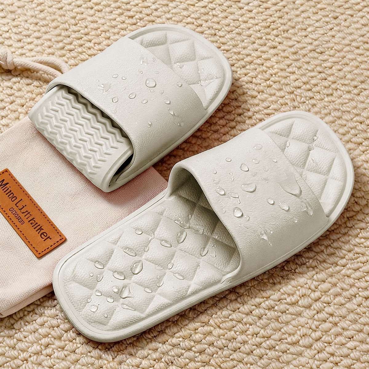 Non Slip Shower Plastic Slippers Couple Unisex Indoor Hotel Bathroom Sandals EVA