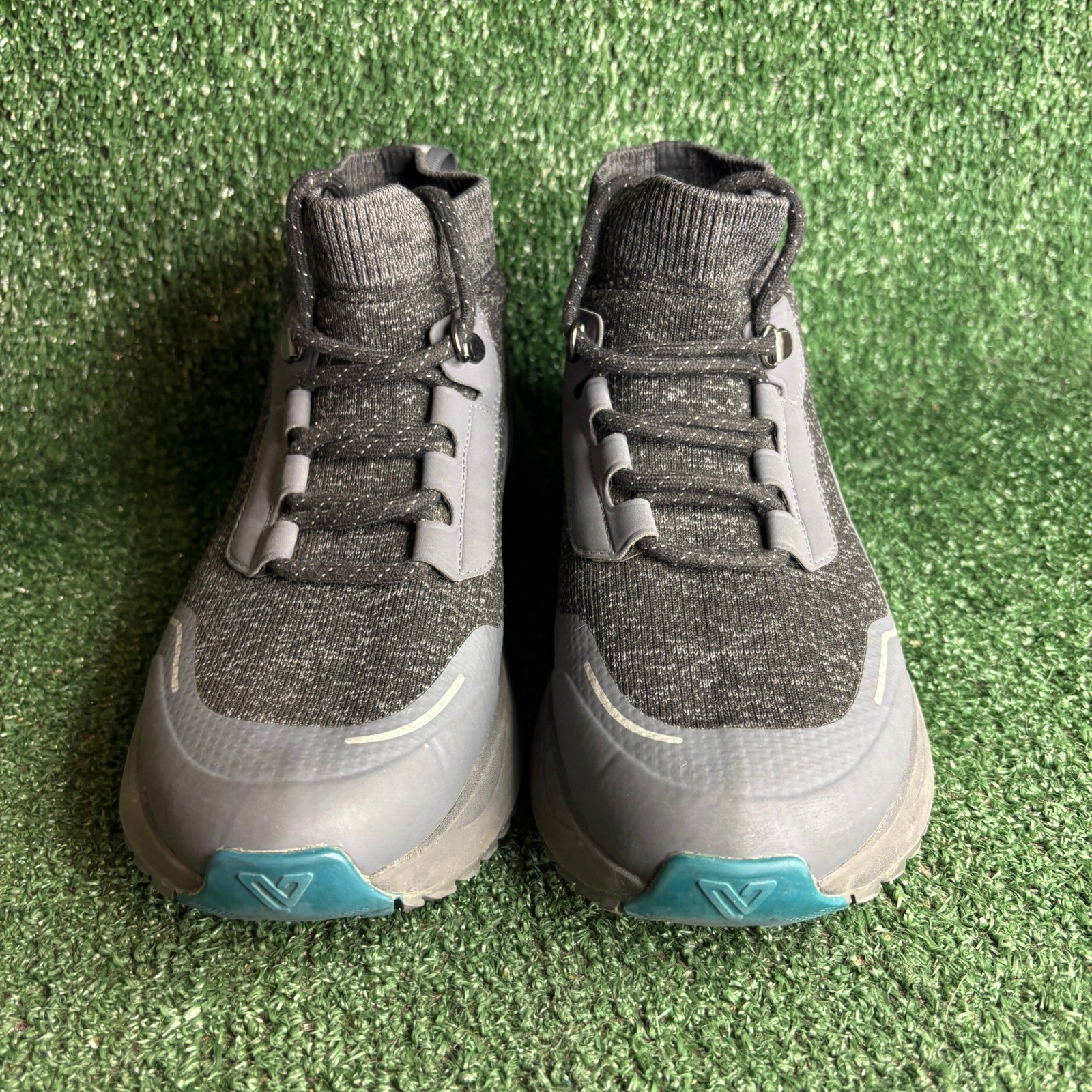Vessi Cloudburst Waterproof Breathable Knit High Top Sneakers Grey Womens Size 9