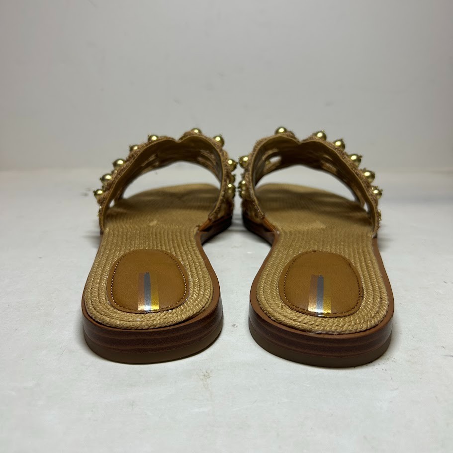 Sam Edelman Womens 9 M Gold Bay Soleil Strappy Slip On Flat Sandals NIB PF7