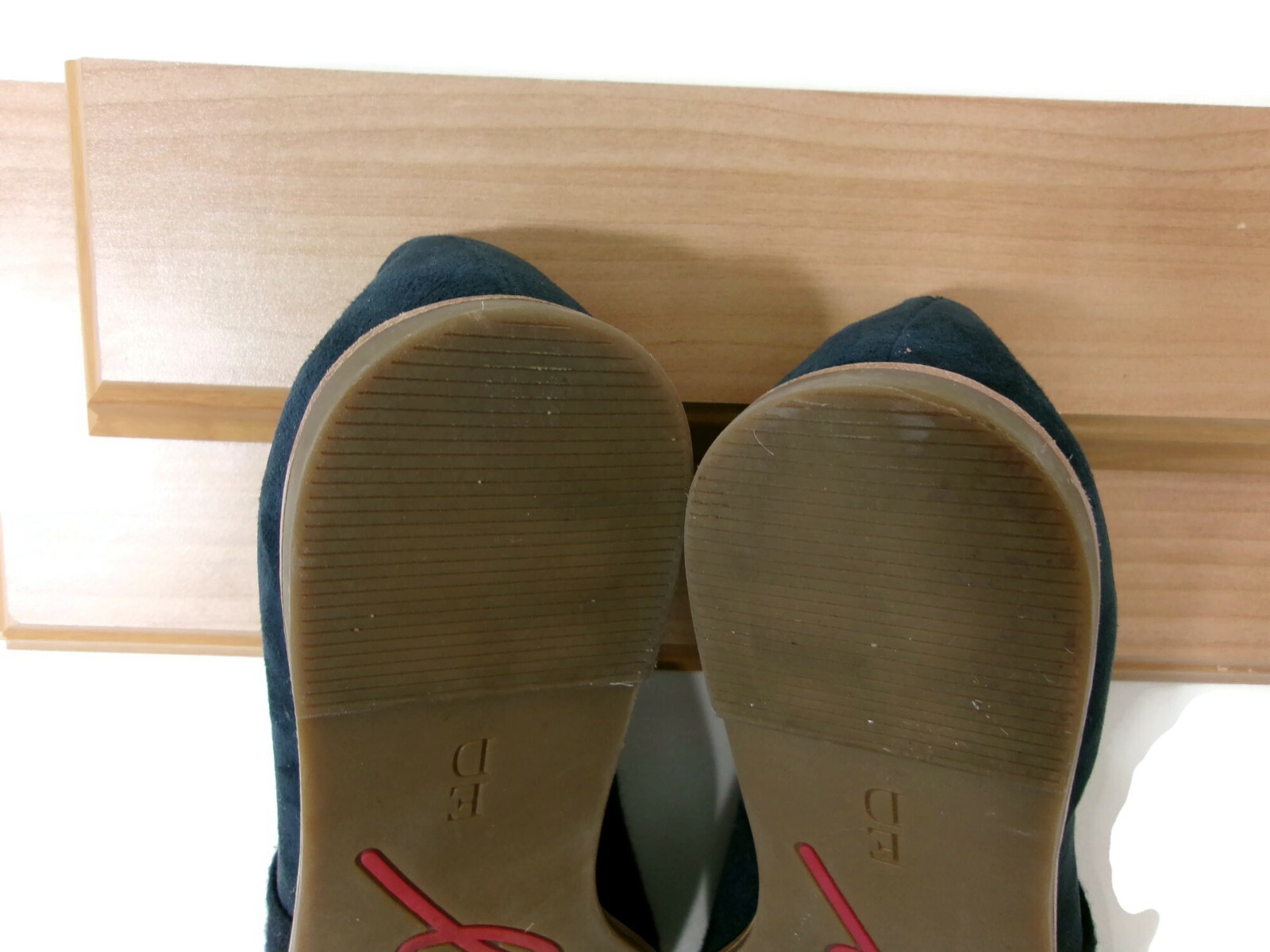 Womens ED Ellen Degeneres Karlin Suede & denim Textile Flats Blue Size 8 M