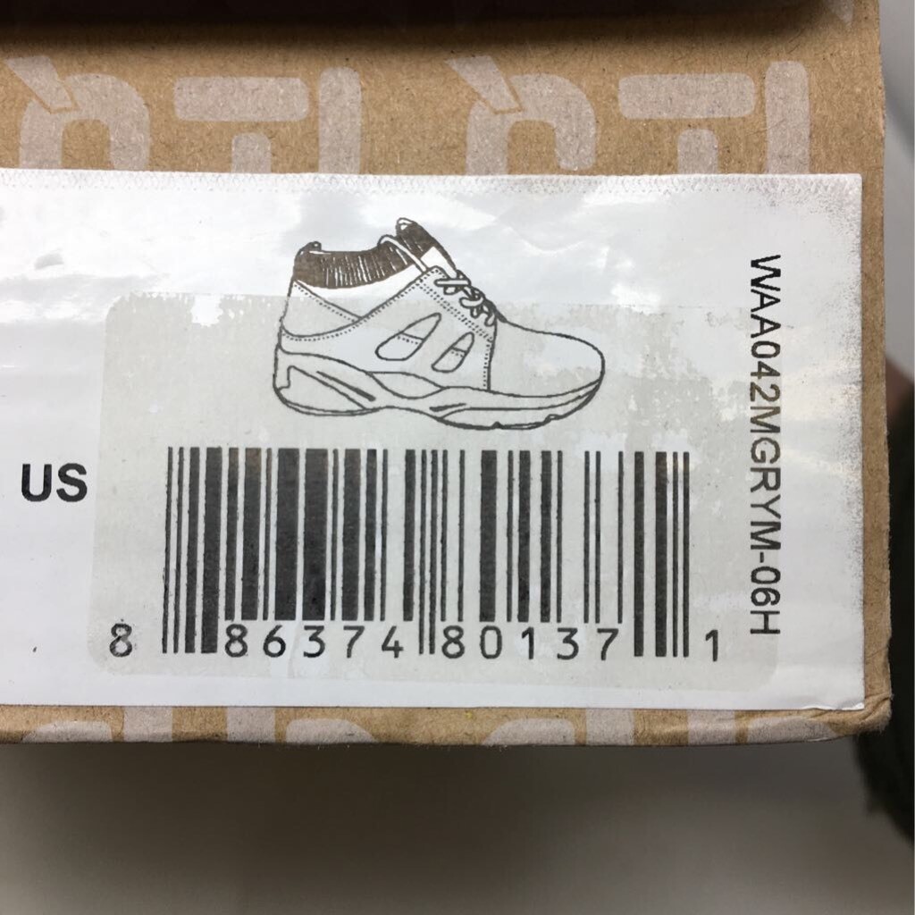 Propet Womens Stability Strider Walking Shoes Gray Mid Top Lace Up Knit 6.5 New