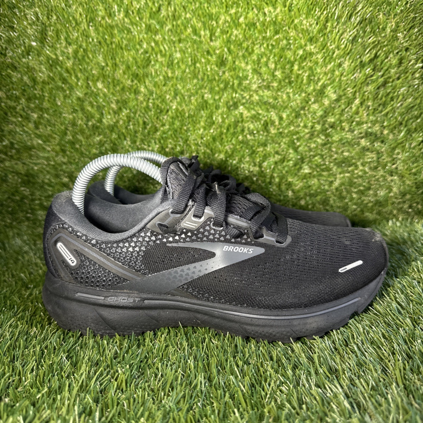 Used Brooks Ghost 14 Women Sz 8.5 B Running Athletic Shoe Sneaker Black Used