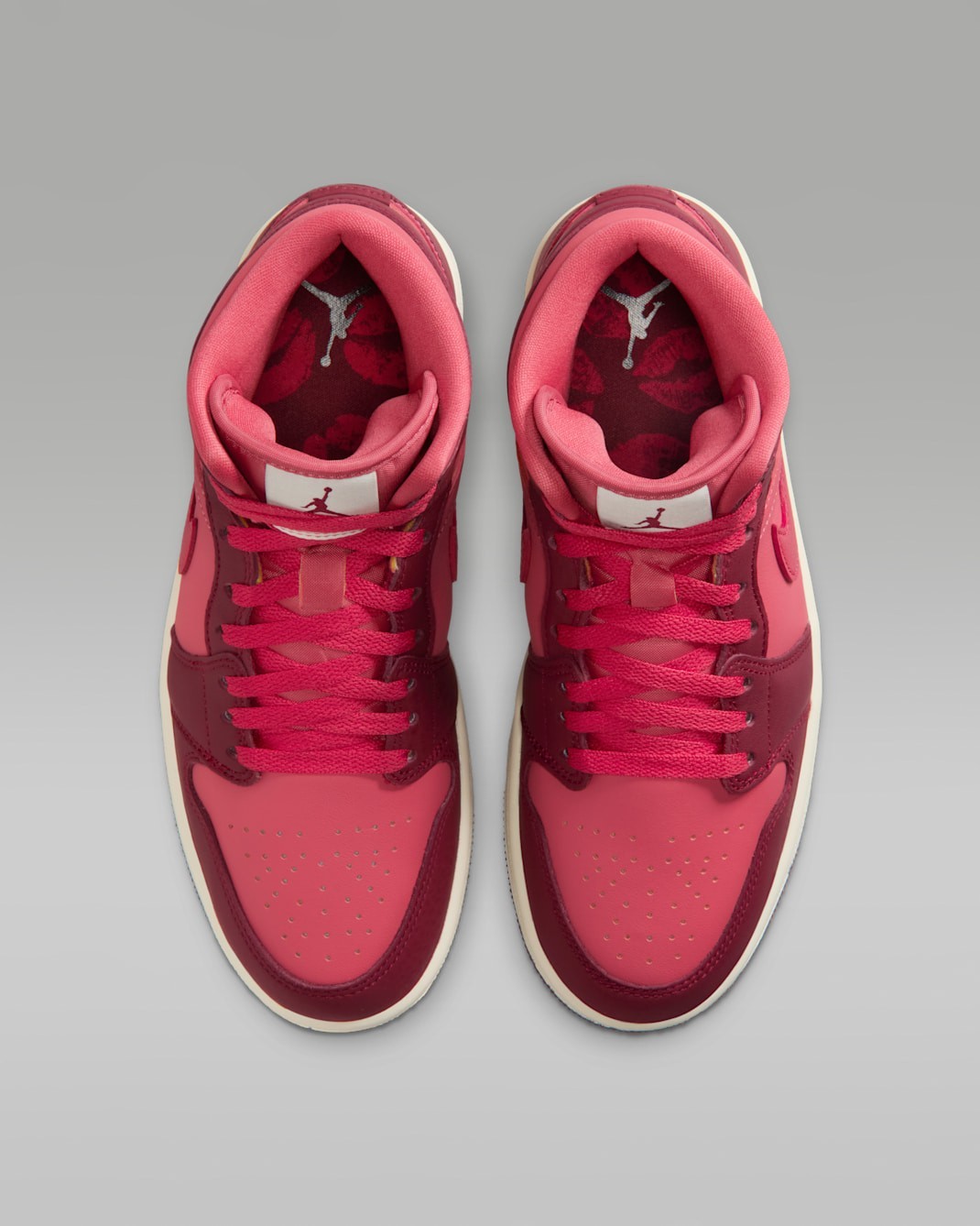 NIKE Women’s Air Jordan 1 Mid SE IB7018-600 Team Red Pueblo Red Pale Ivory