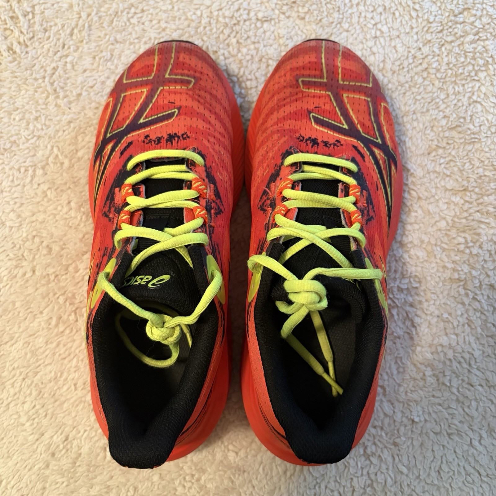 ASICS Noosa Tri 13 Running Shoes Womens 5 Orange Neon Lightweight Trainer