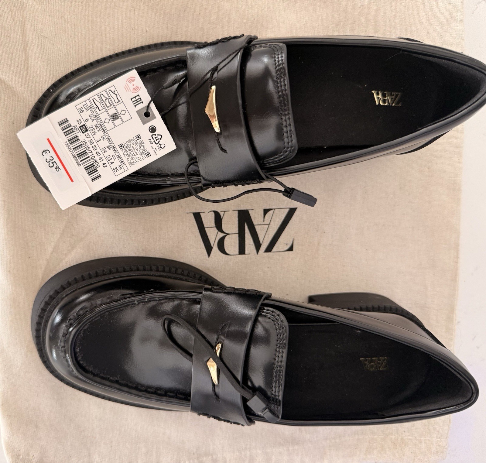 Womens Chunk Sole Loafers Size 36 – USA 6