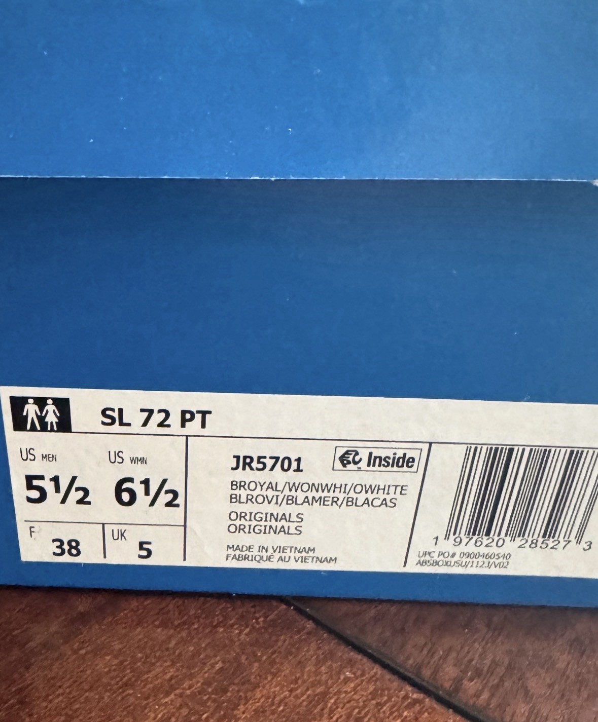adidas Classic running shoes women OG SL 72 PT 6.5 New Blue