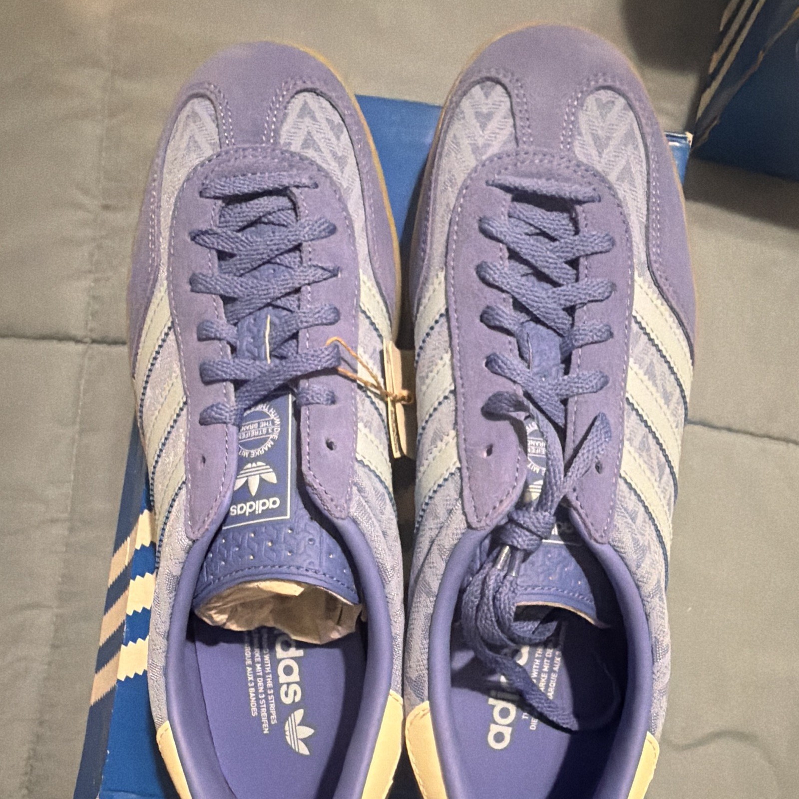 adidas Gazelle Indoor W women’s Suede Lace-Up Sneaker Low Top Lilac/Gum KI3581