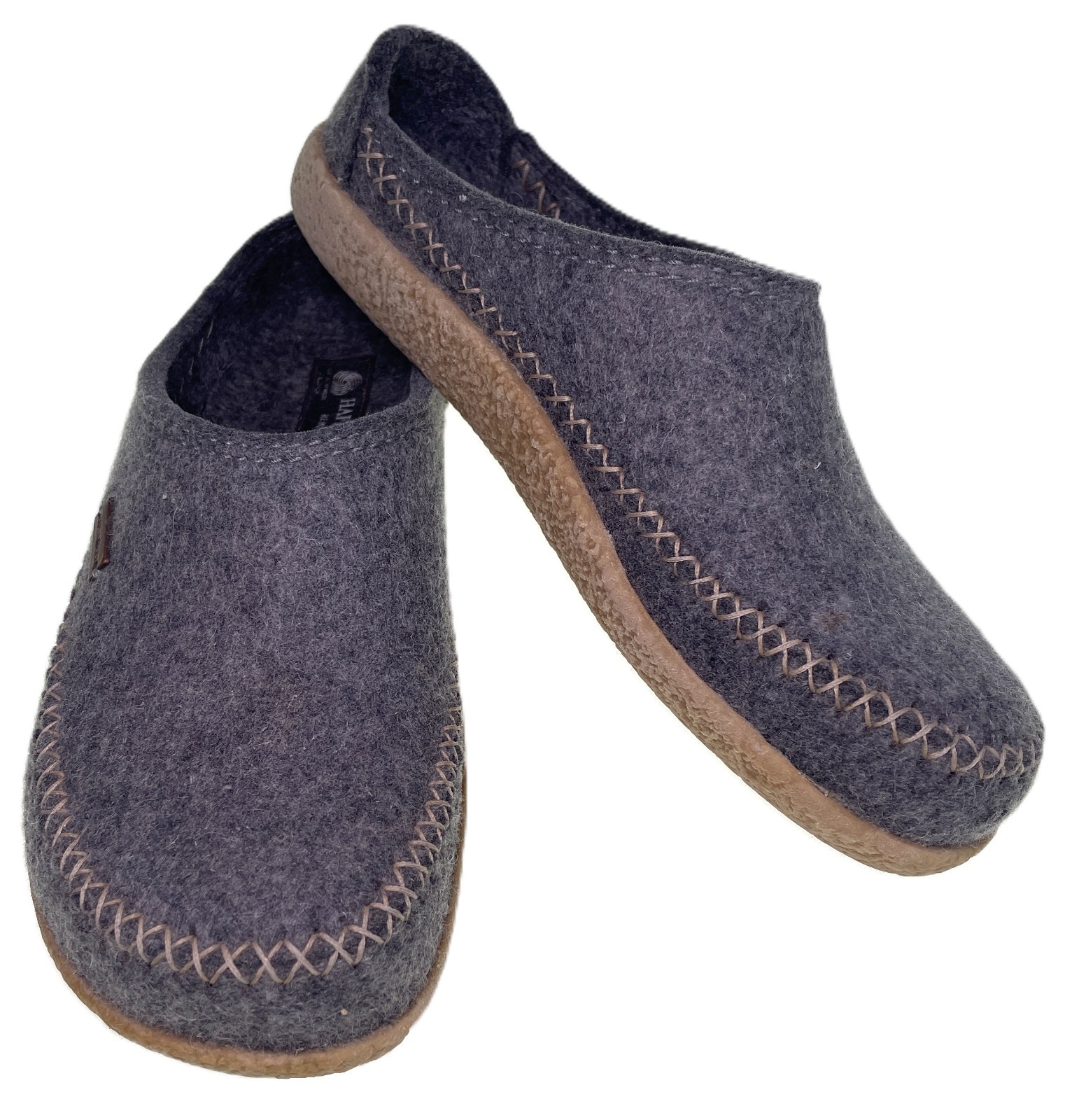 40 Haflinger Gray Wool Mule Slipper Clog Shoe Indoor Outdoor