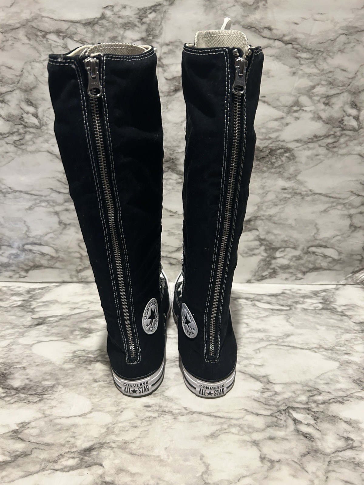 Converse Chuck Taylor All Star Shoes Womens 9 Black XX-Hi Knee-High Canvas Boots