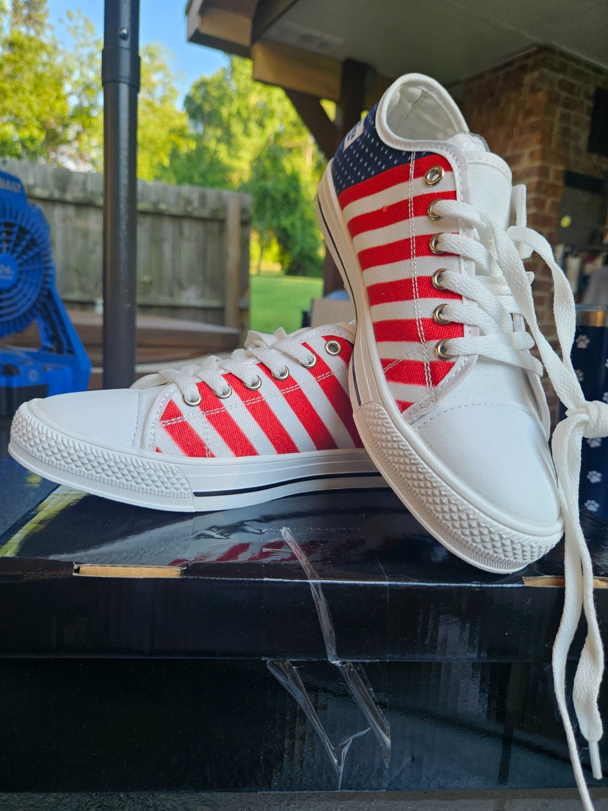 Make America Great Again Sneakers Red, White & Blue . Size 7.5 women’s. NWT/NIB
