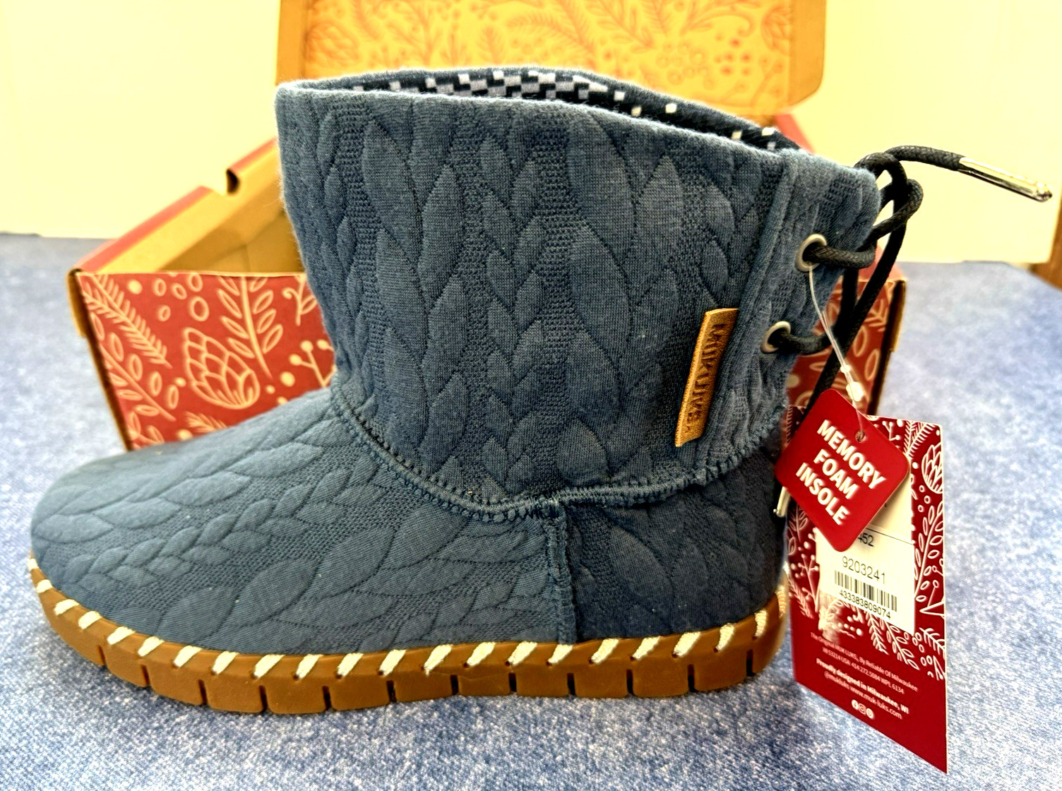 Muk Luks Women’s Size 7.5 Twilight Color~Flexi Hoboken Ankle Boots~Memory~NIB