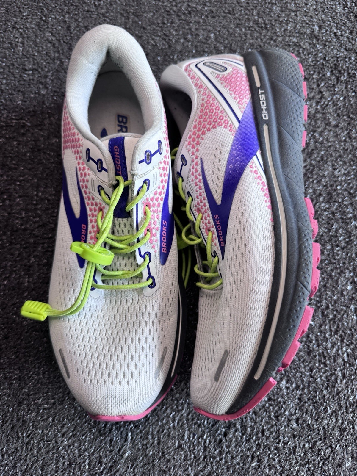 Brooks Ghost 14 Women’s Size 8.5 Running Shoes 1203561B192 ‘White Purple Coral’