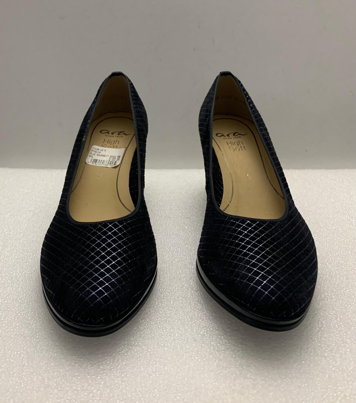 ARA OPHELIA HIGH SOFT PUPM WOMEN’S SHOES COLOR MIDNIGHT SIZE (UK 5) (US 7.5)