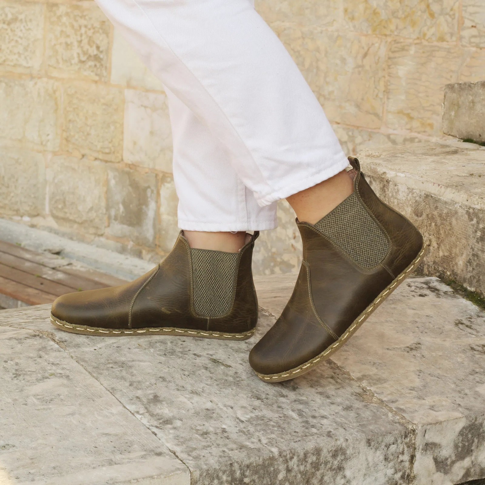 Chelsea Barefoot Boots Black Handmade Women’s