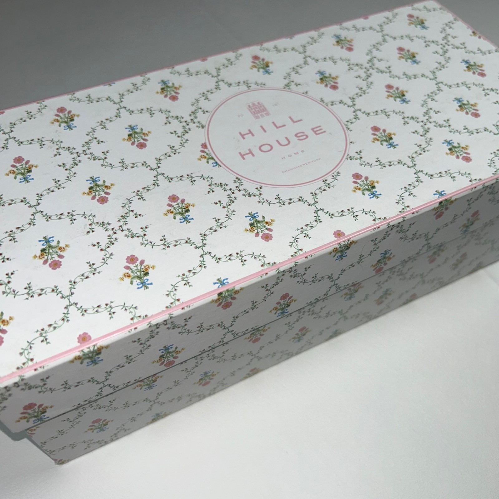 Hill House Home The Somerset Slide Slippers Blue Floral Toile Women’s 8.5 NIB