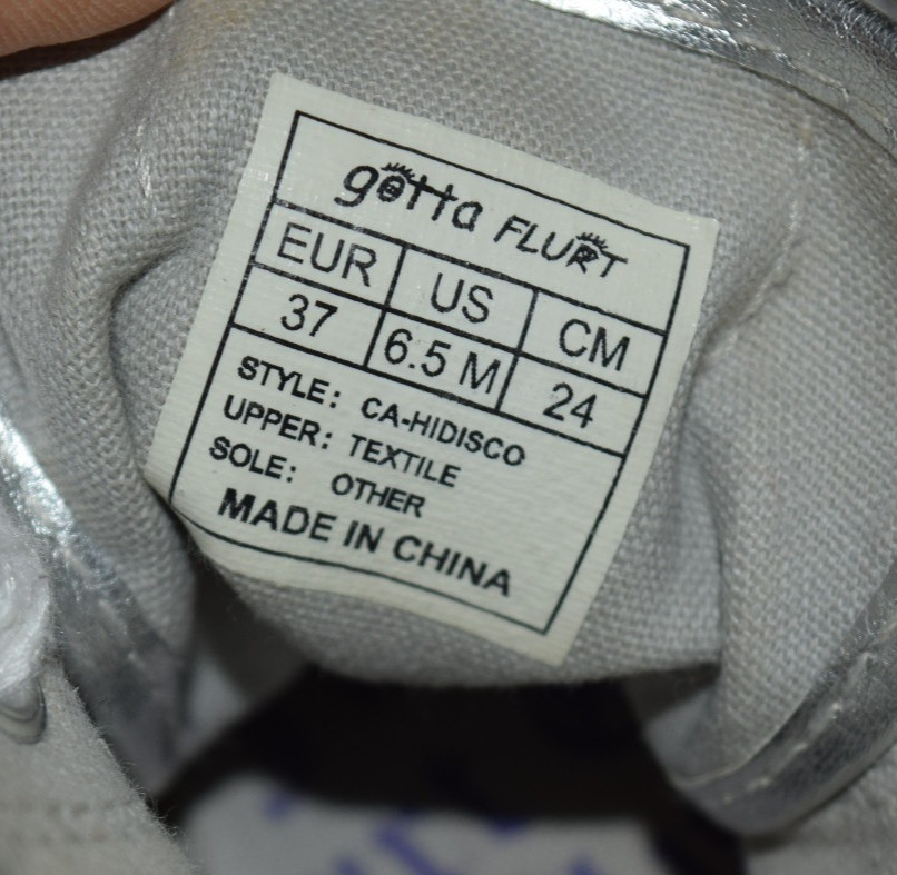 Gotta Flurt Women’s Size 6.5 Sequin High Top Sneakers Silver / White Shoes