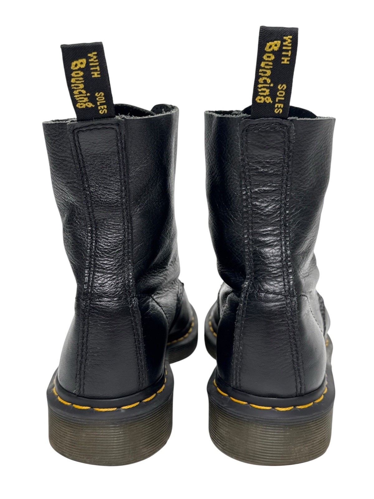 Dr. Martens Pascal Boots Men’s Size 8 Genuine Black Leather Combat Virginia 1460