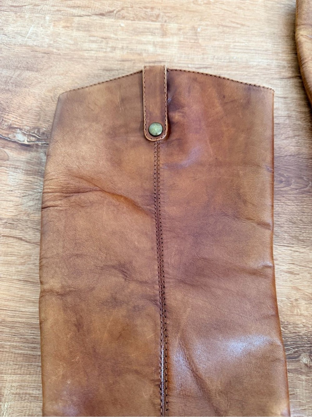 I.N.C. International Concepts Fawne Leather Tall Riding Boots Cognac Brown