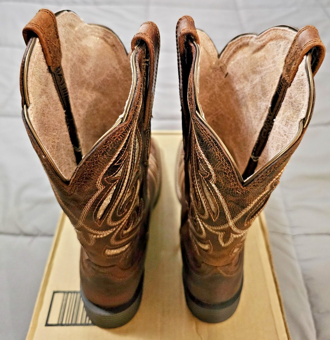 Ariat® (Women’s 7.5 WIDE) Round Up Bliss™ Western Boot, Sassy Brown – $220