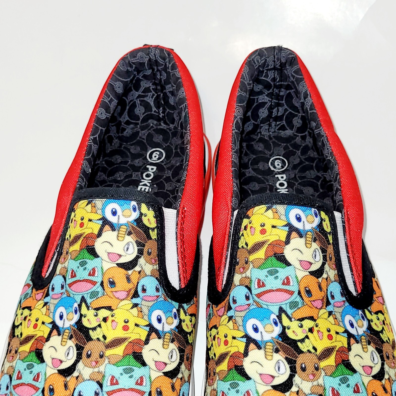 Pokemon Creatures Ground Up Slip On Canvas Loafer Sneaker Shoes Wms 8US 38.5EU