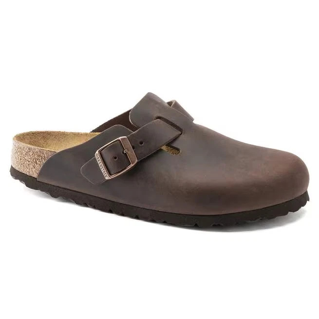 Birkenstock Boston Habana Oiled Leather Clog Shoes Narrow/Wide EU Size 37-45 NEW