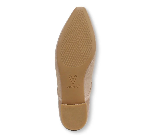 Vionic’s Gracia Ballet Flat, Desert Sand Suede