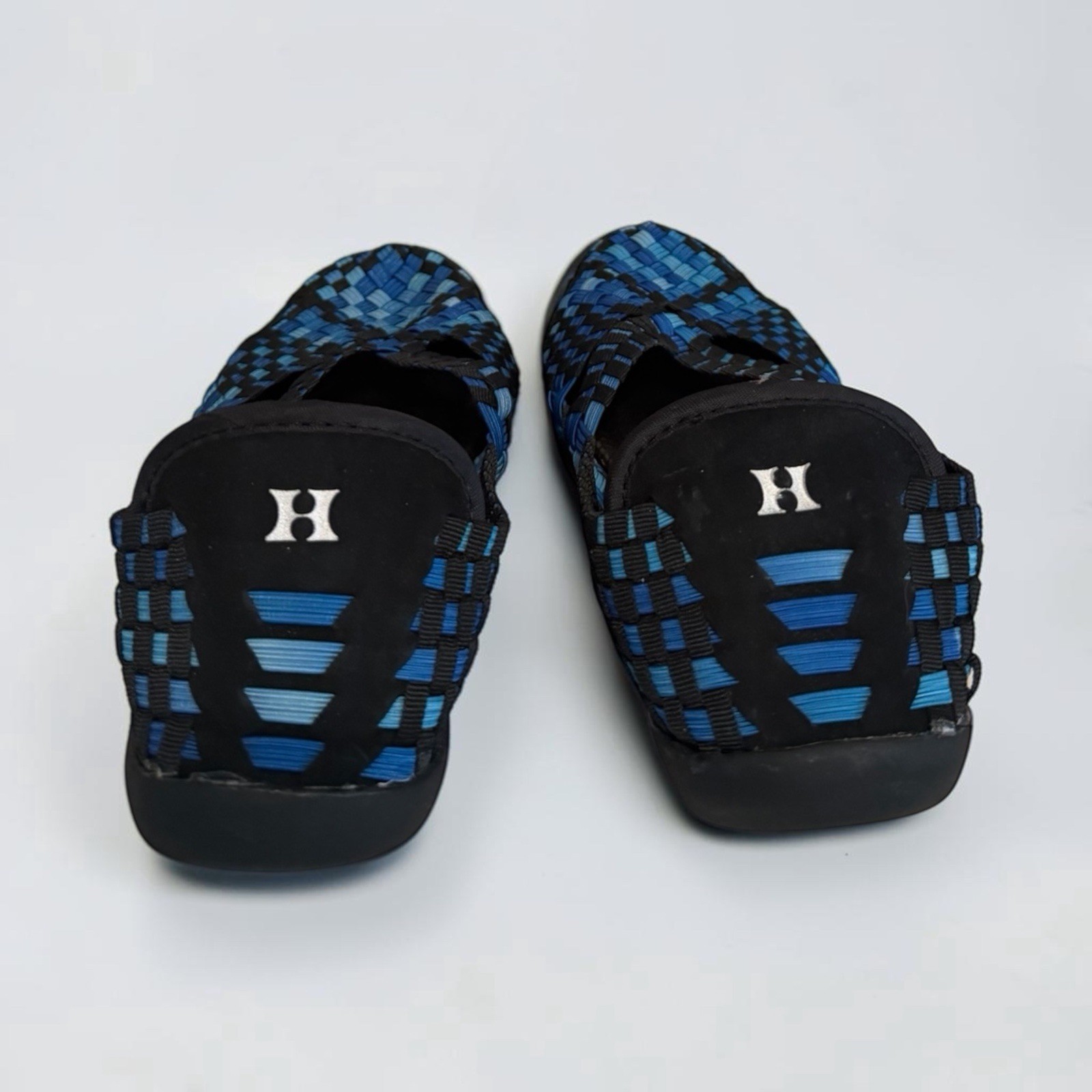 HEAL Select Made In Italy Blue Woven Elastic Comfort Flats Shoes Size 8.5 / 40