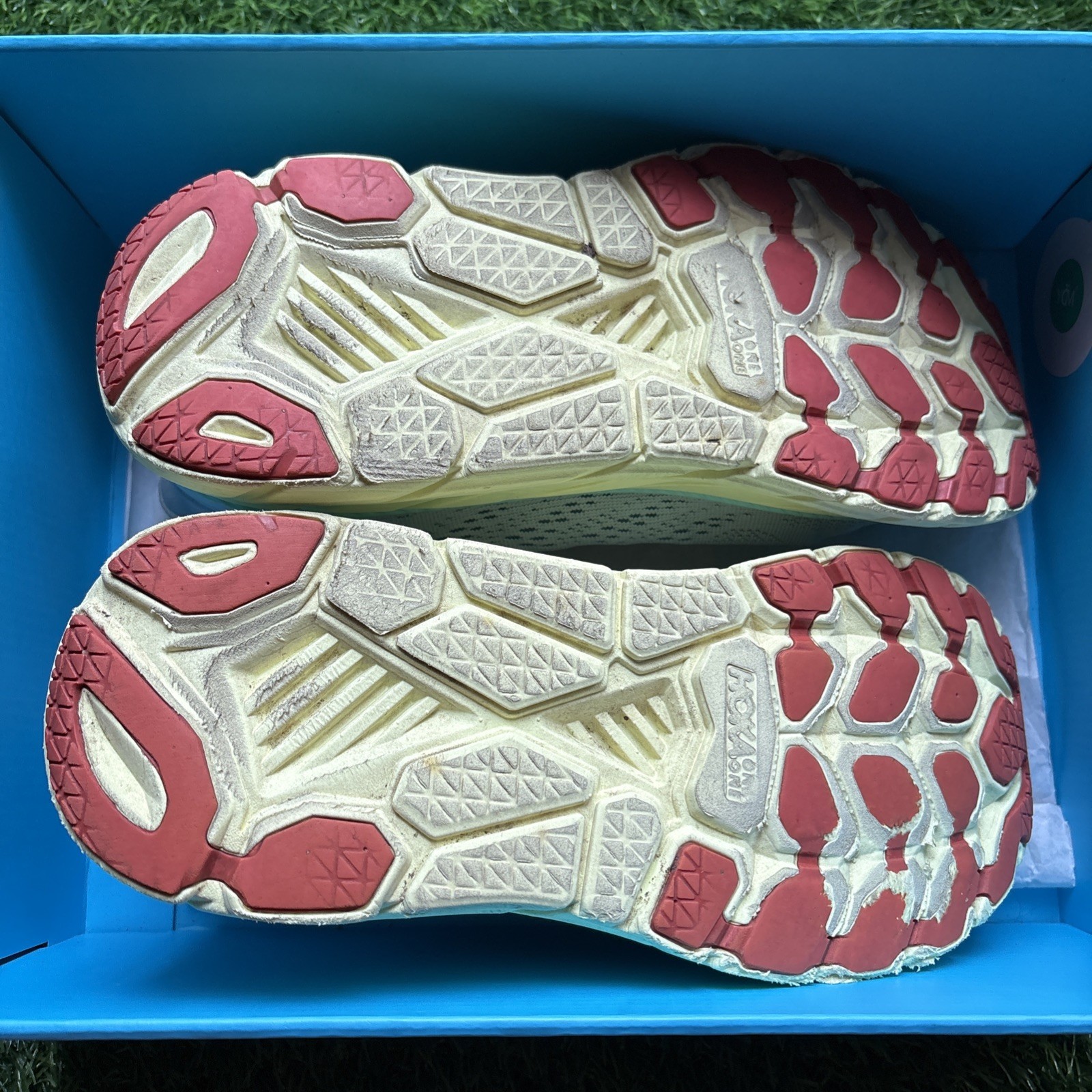 Hoka One Clifton 7 Blue/Yellow Running Athletic Sneakers Women’s Size 9.5