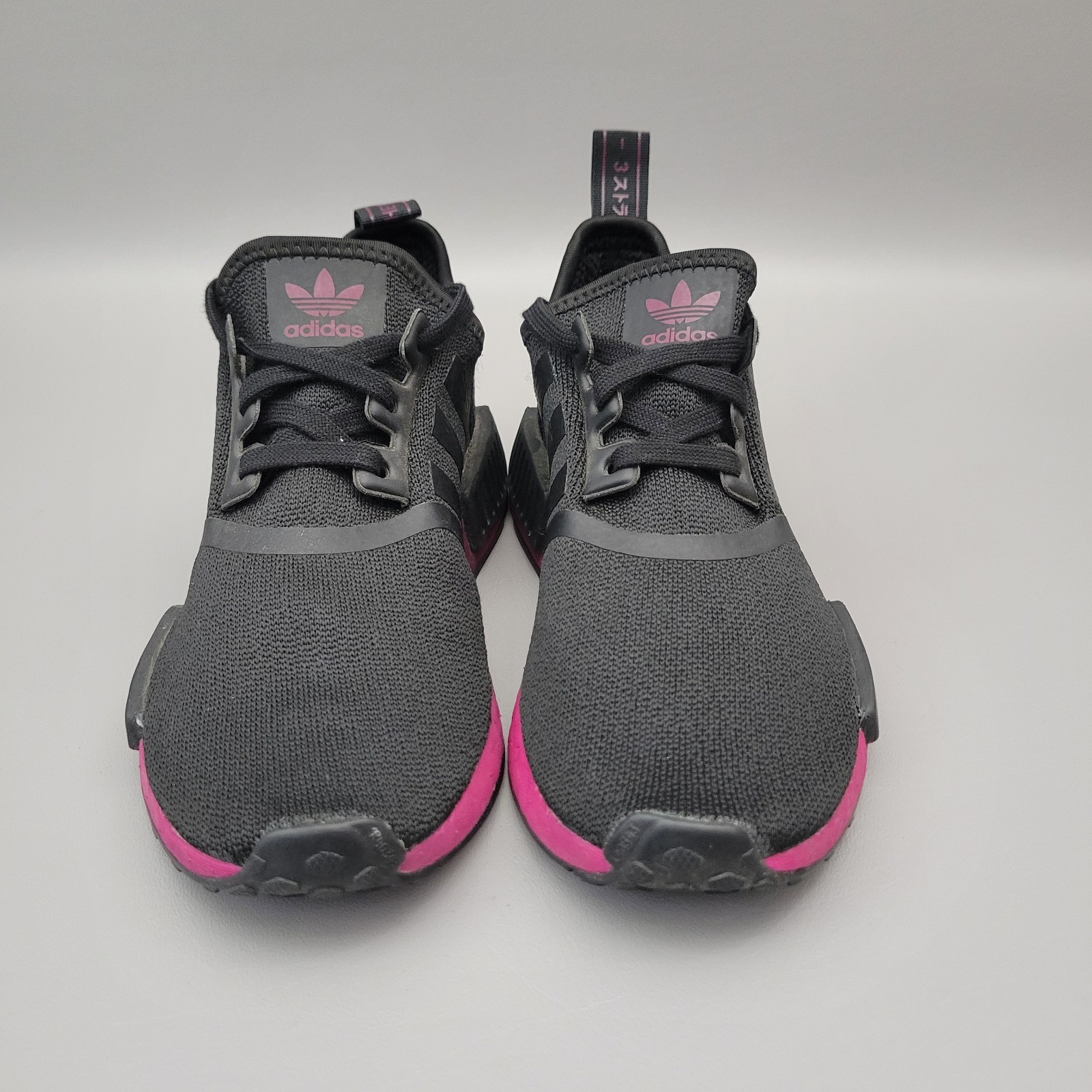 Adidas NMD_R1 Black Power Berry Running Gym Sneakers Womens Size 6.5