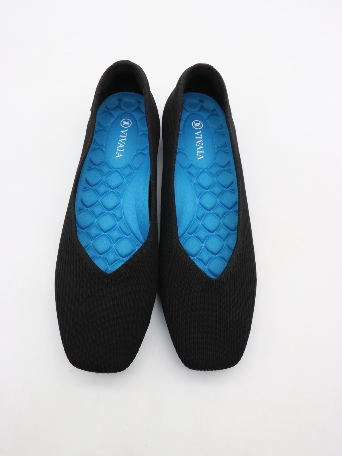 VIVAIA Margot Walker Square-Toe V-Cut Women’s EU 41 Flats Black Casual Shoes